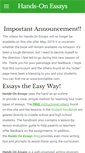 Mobile Screenshot of handsonessays.com