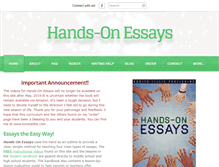 Tablet Screenshot of handsonessays.com